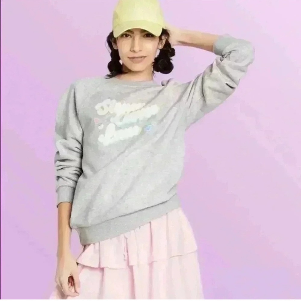 Stoney Clover Lane Heather Gray Sweatshirt top shirt woman’s large EUC
